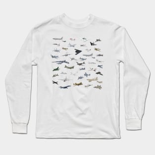 American Military Airplanes Long Sleeve T-Shirt